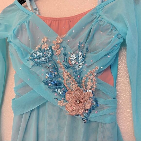 Revolution custom solo Dance lyrical dress STORIES UNTOLD RC24583 LC large child - Picture 3 of 11